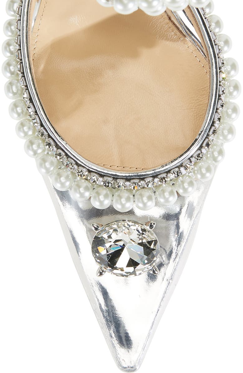 Mach & Mach Diamond of Elizabeth Imitation Pearl Pointed Toe Pump, Alternate, color,