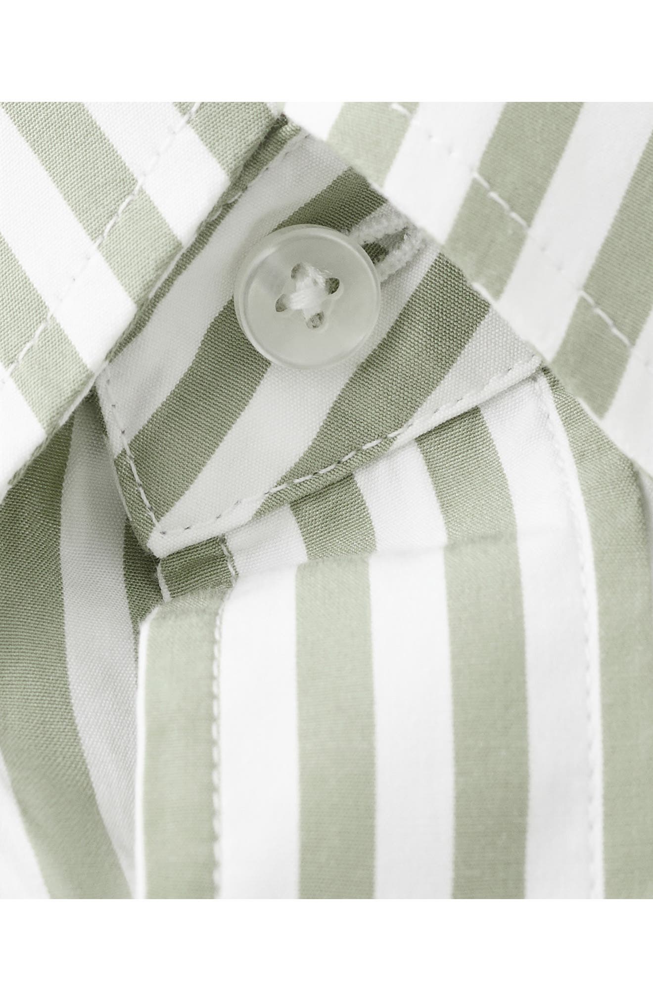 Мужские MANGO Regular Fit Stripe Button-Up Shirt — фото 7