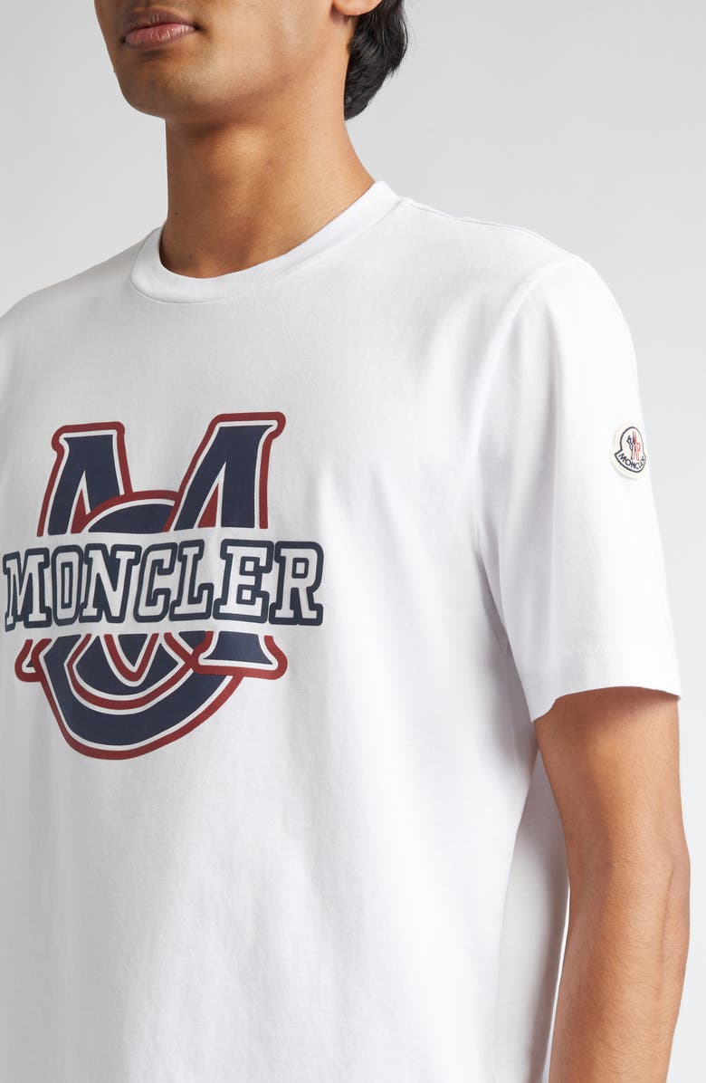 Moncler Logo Graphic T-Shirt, Alternate, color, White