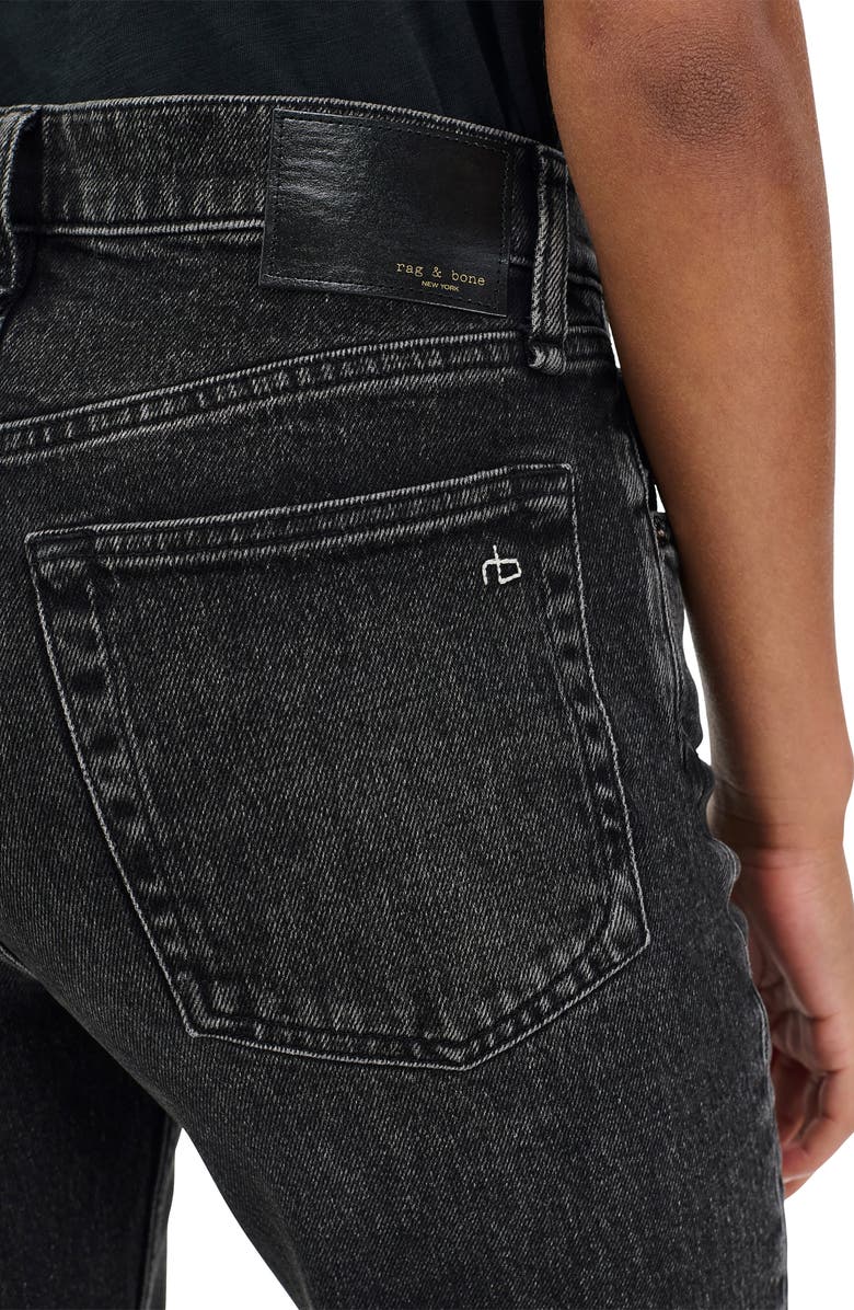 rag & bone Harlow Mid Rise Ankle Straight Leg Jeans, Alternate, color, Cinder