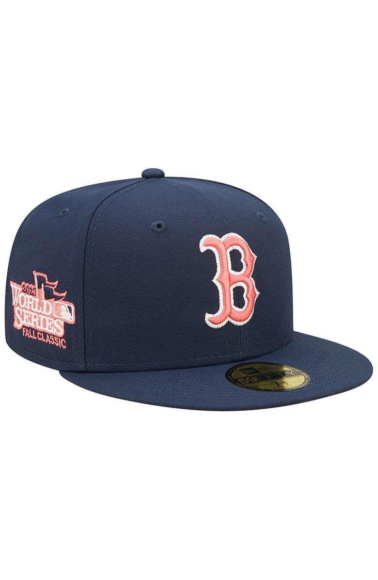 New Era Men's New Era Navy Boston Red Sox 2013 World Series Lava Undervisor 59FIFTY Fitted Hat, Main, color, 