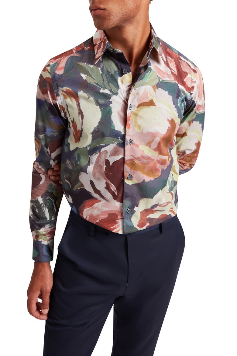 Brynhil Print Cotton Button-Up Shirt, Main, color, MULTICOLORED