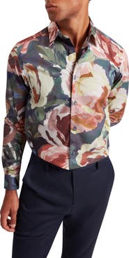 Ted Baker Brynhil Print Cotton Button-Up Shirt