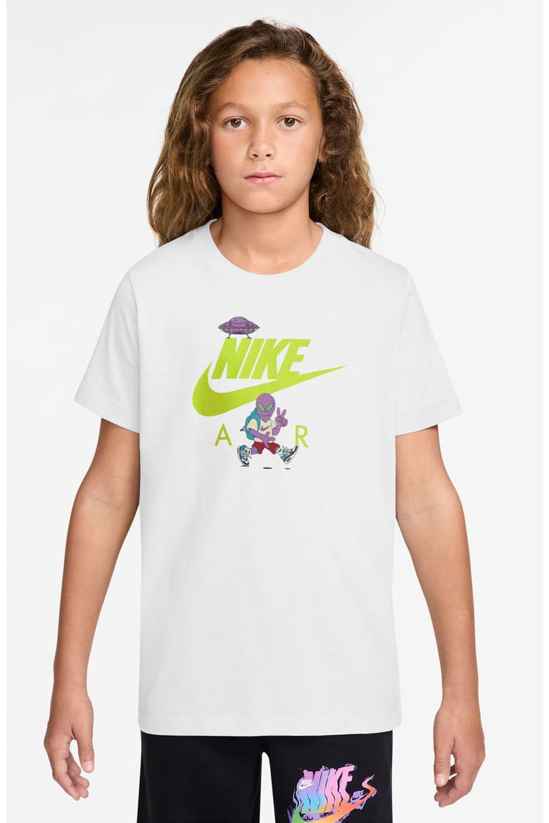 Kids' Alien Graphic T-Shirt, Main, color, WHITE