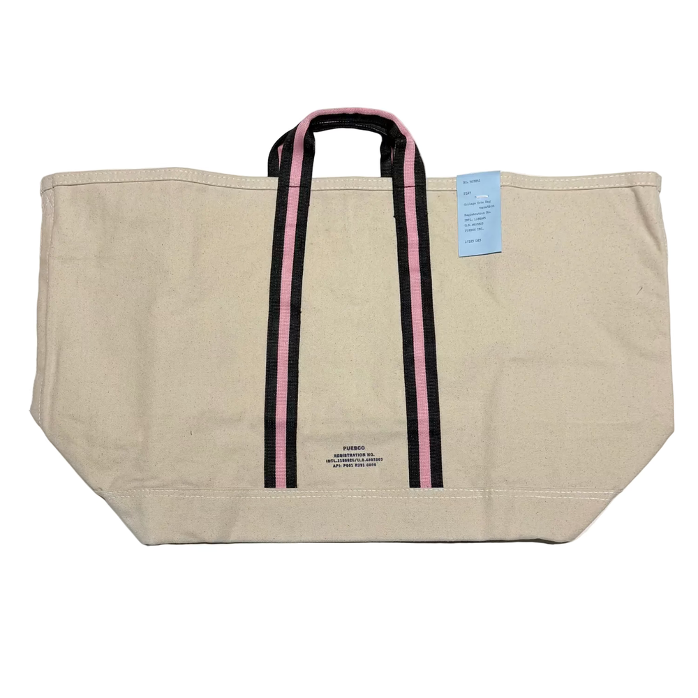 PUEBCO Vacation College Tote Bag, Main, color, Black X Pink
