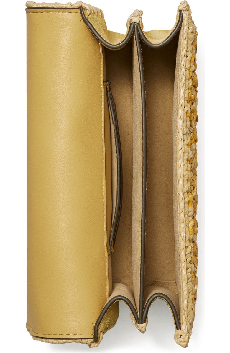 Tory Burch Mini Miller Raffia Shoulder Bag, Alternate, color,