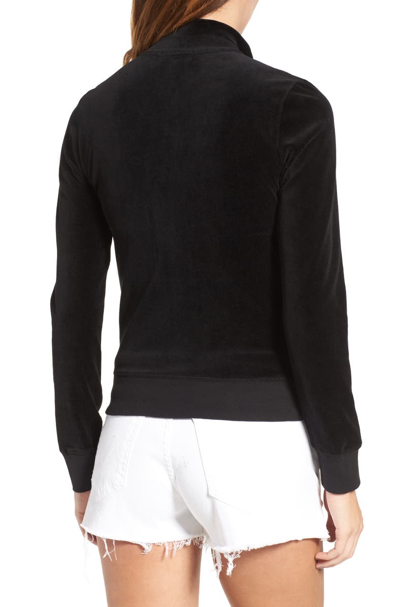 Juicy Couture Fairfax Velour Track Jacket, Alternate, color,