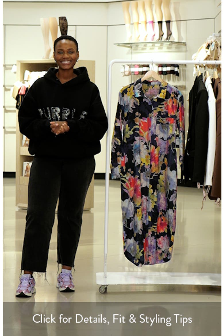 Floral Print Long Sleeve Shirtdress video