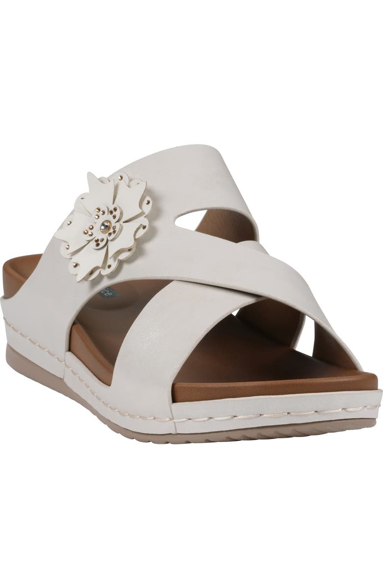 GC SHOES Nessie Comfort Slide Sandal, Main, color, White