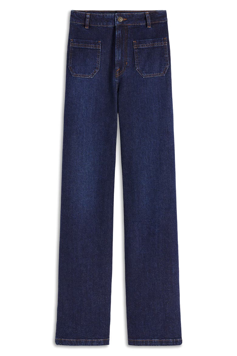 Patch Pocket Relaxed Straight Leg Jeans, Alternate, color, MID VINTAGE