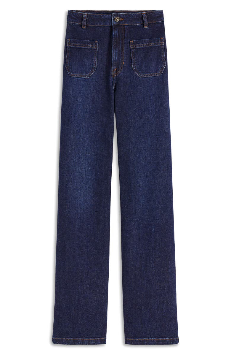 Boden Patch Pocket Relaxed Straight Leg Jeans, Alternate, color, Mid Vintage
