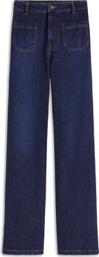 Boden Patch Pocket Relaxed Straight Leg Jeans