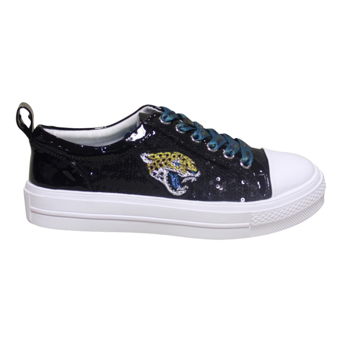 CUCE Women's Cuce Black Jacksonville Jaguars Team Sequin Sneakers, Alternate, color, 