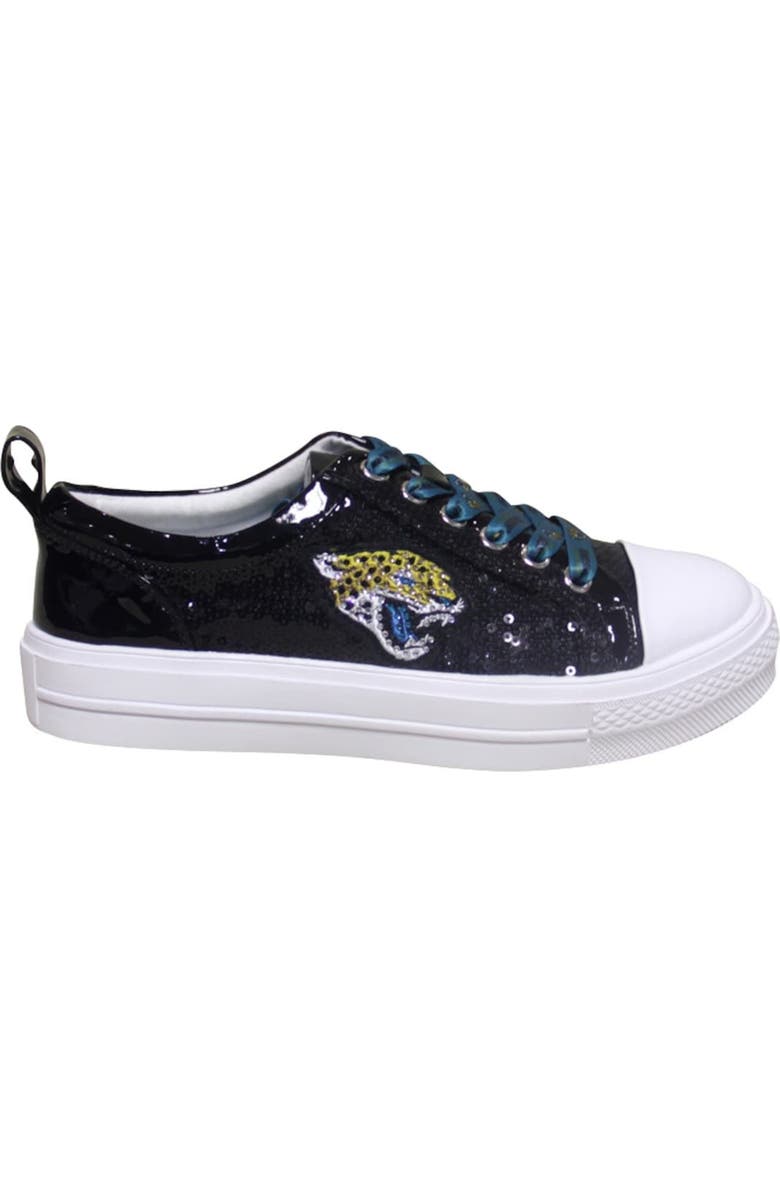 CUCE Women's Cuce Black Jacksonville Jaguars Team Sequin Sneakers, Alternate, color,