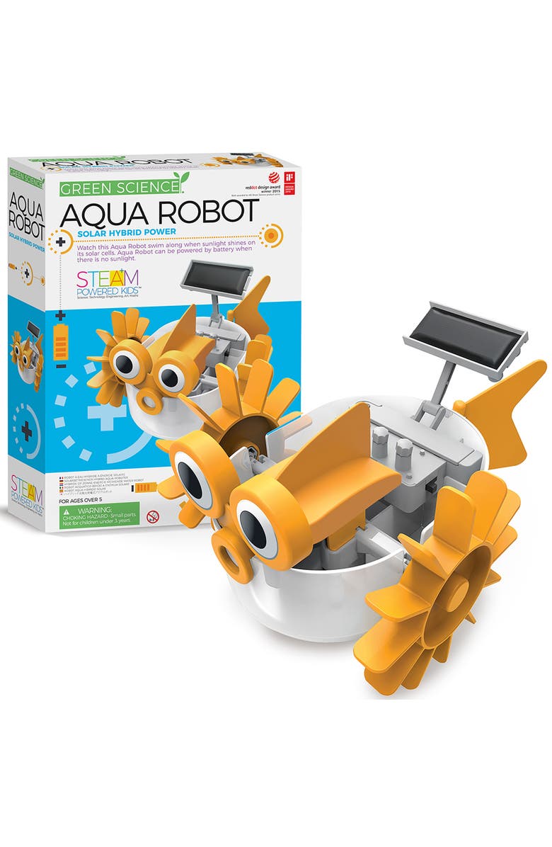 4M Green Science Aqua Robot Diy Swimming Fish Toy, Alternate, color, Multicolored