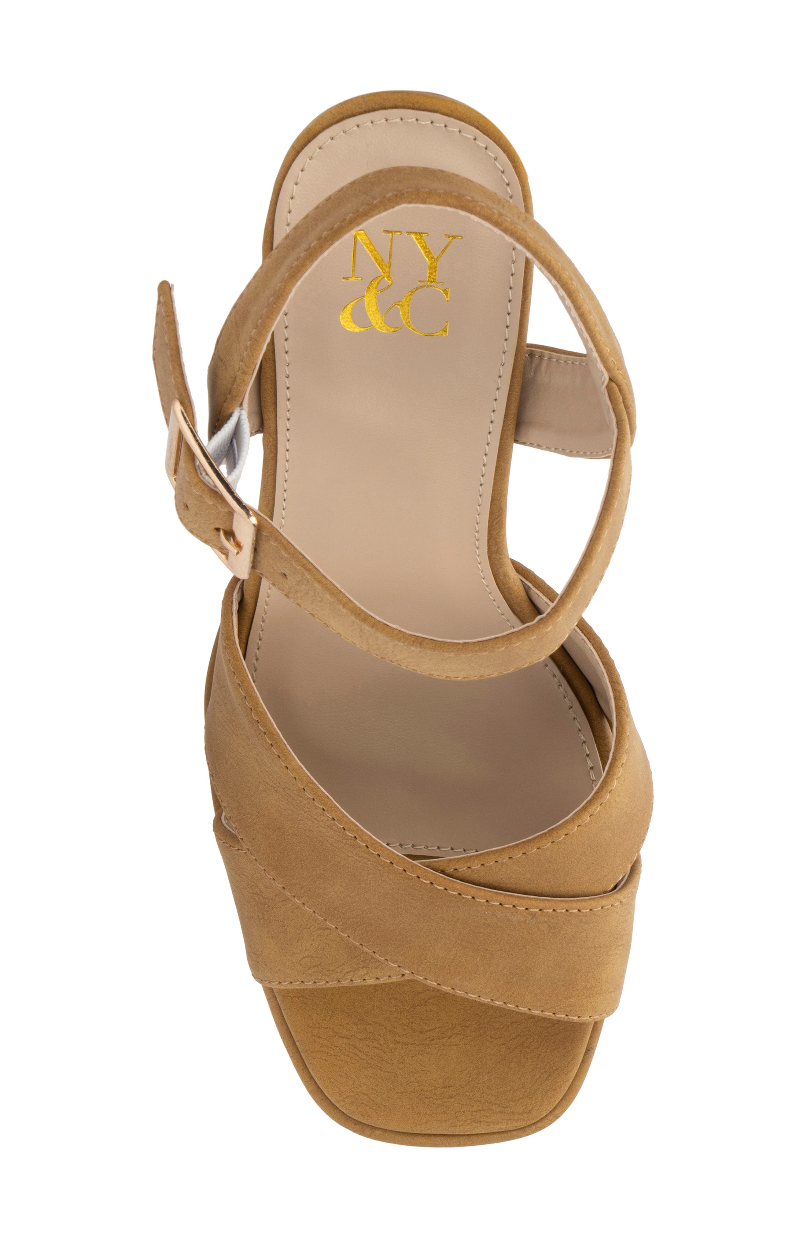 NEW YORK AND COMPANY Adalia Faux Leather Platform Pump, Alternate, color, Tan