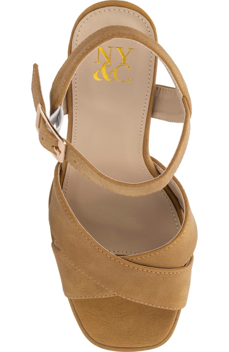NEW YORK AND COMPANY Adalia Faux Leather Platform Pump, Alternate, color, Tan
