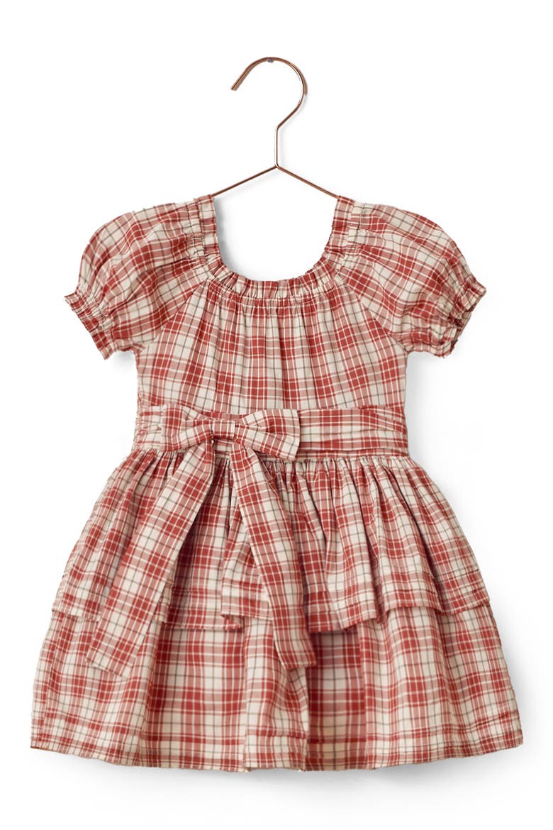Kids' Annette Holiday Tartan Tiered Dress, Main, color, HOLIDAY-TARTAN