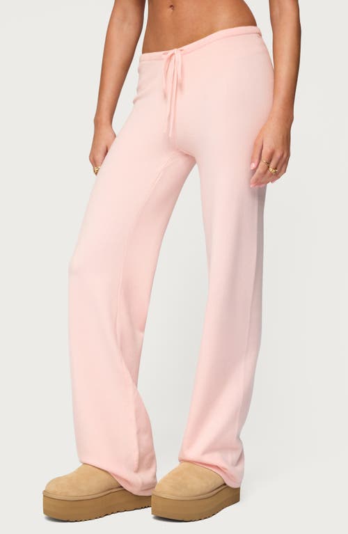Edikted Montanna Knit Drawstring Pants In Pink