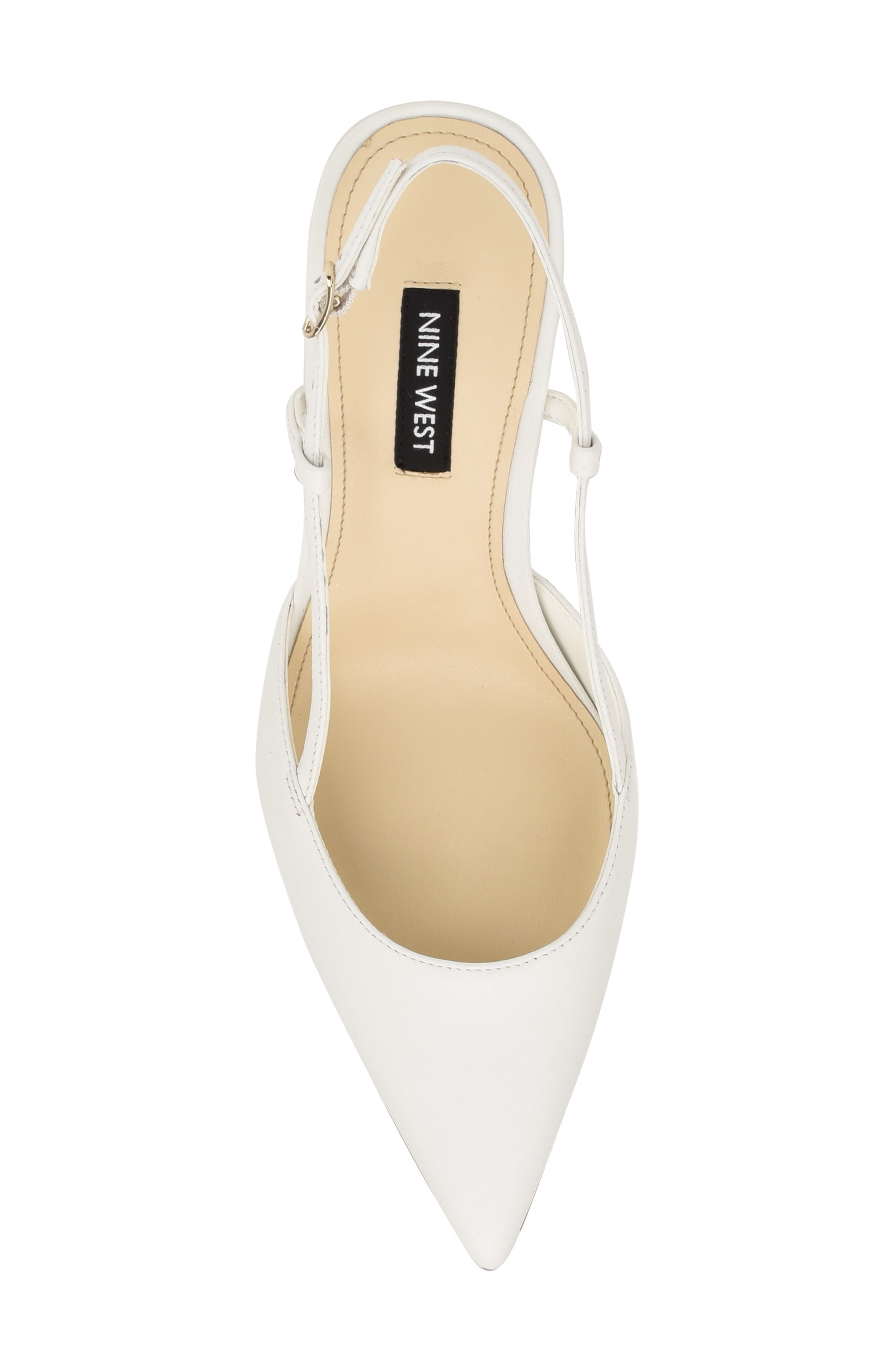 Nine West Peni Pointed Toe Pump, Alternate, color, White 140