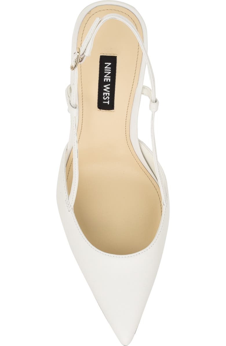 Nine West Peni Pointed Toe Pump, Alternate, color, White 140