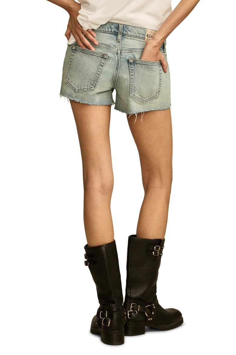 Gold Rush Embellished Cutoff Denim Shorts, Alternate, color, TELL ME BOUT IT STUD