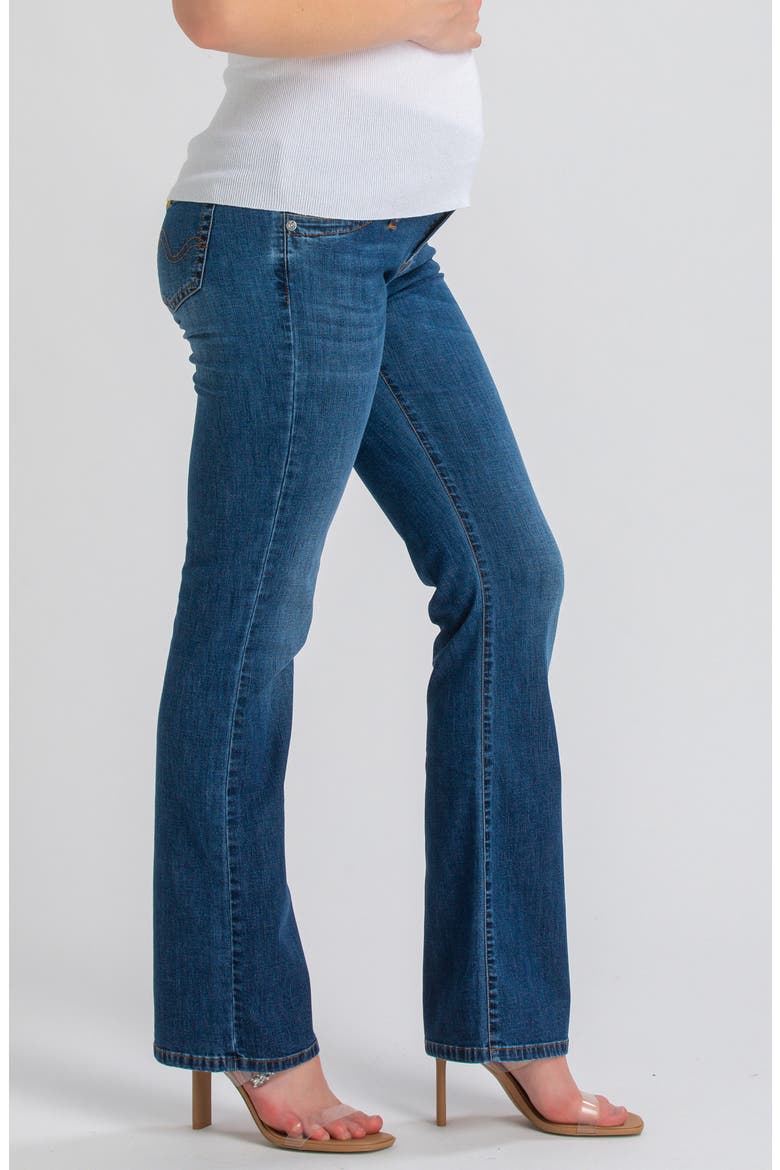 Over the Bump Slim Bootcut Maternity Jeans, Alternate, color, BLUE