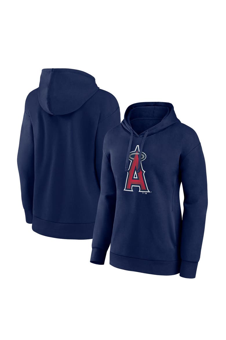 Women's Fanatics Branded Navy Los Angeles Angels Logo Pullover Hoodie, Main, color, Navy