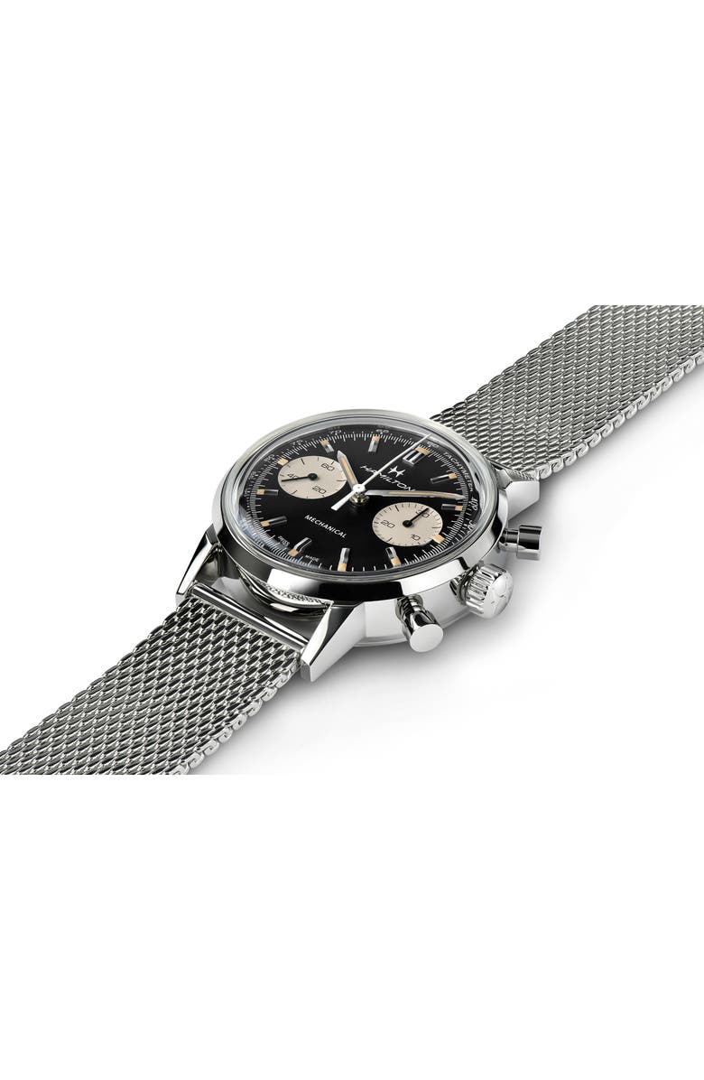 Hamilton American Classic Intra-Matic Chronograph Mesh Strap Watch, 40mm, Alternate, color, 