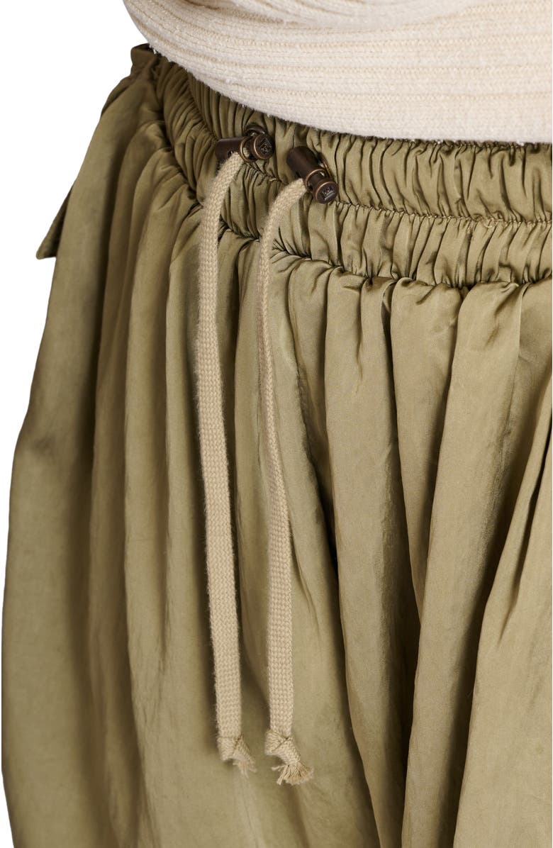 Balmain Cotton twill shorts, Alternate, color, Green