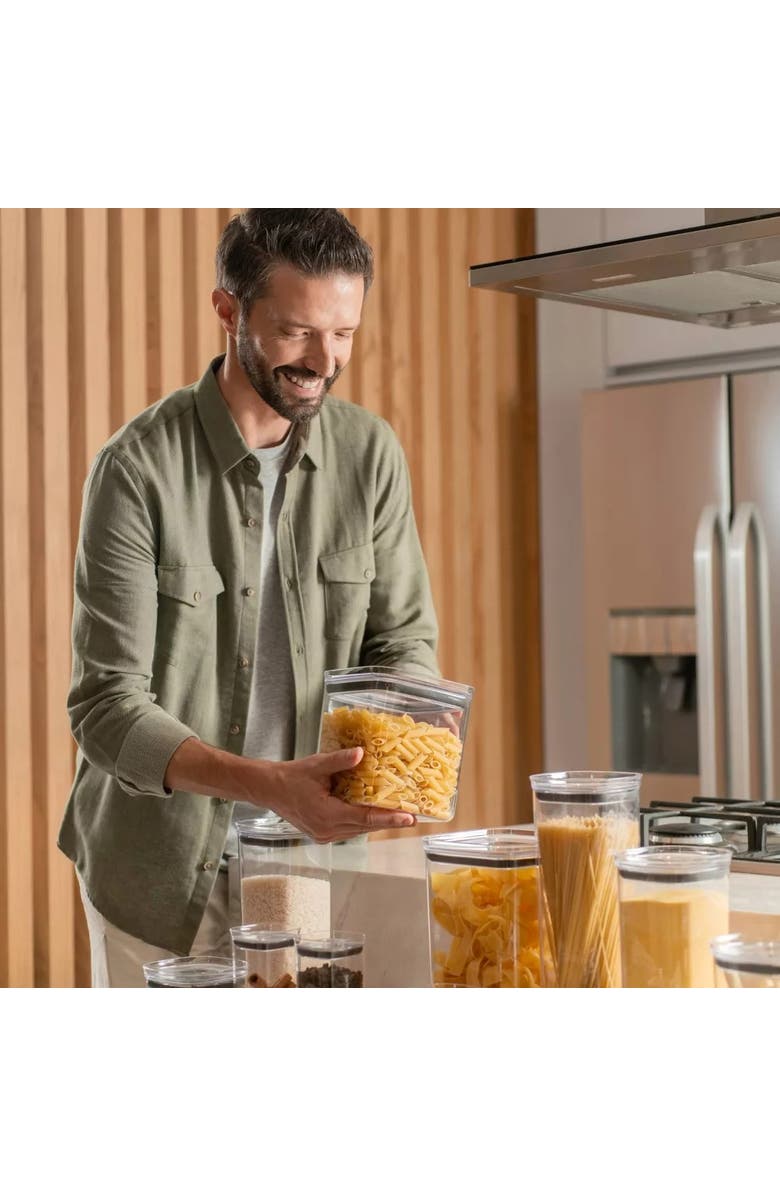 OU Clear Airtight Stackable Food Storage Container with Leak Proof Lid, Alternate, color, Clear