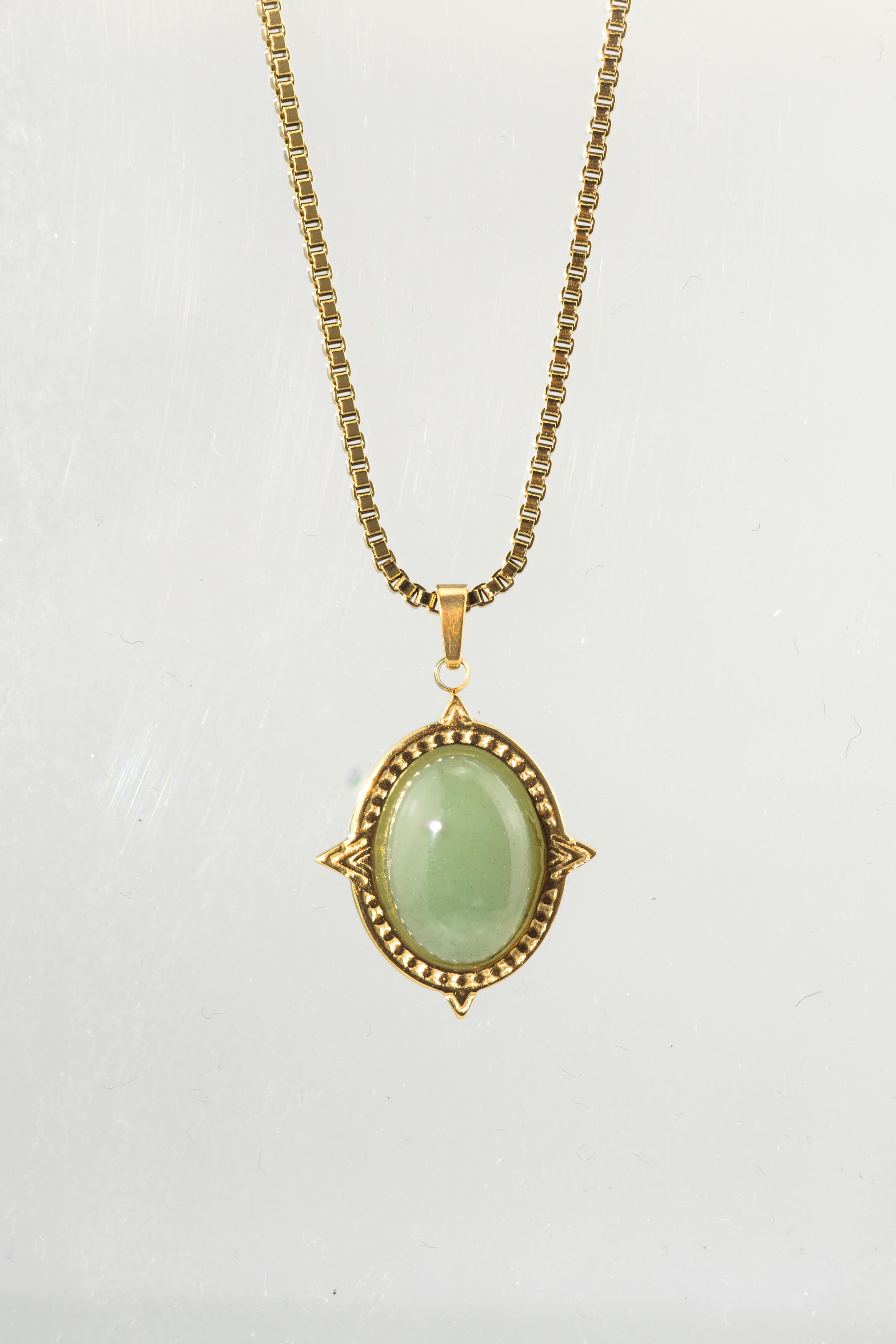 selected Gold With Green Jade