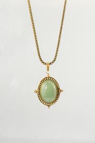 Meideya Oval Jade Necklace