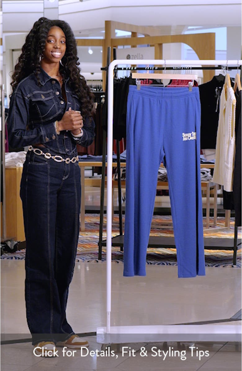 Sunny Days Are Coming Waffle Knit Wide Leg Sweatpants, sales video thumbnail