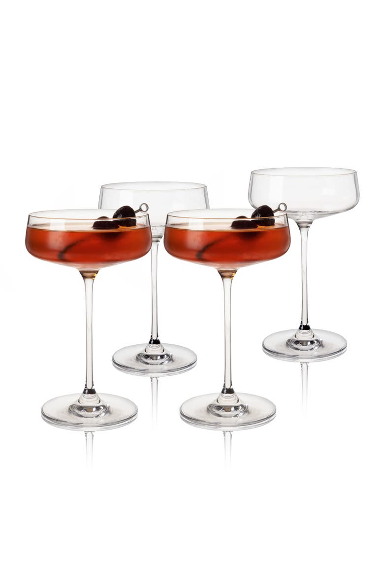 Reserve Julien Crystal Coupes Set of 4, Alternate, color, Clear