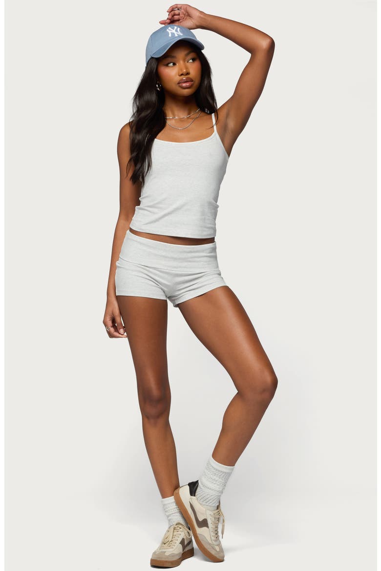 Palo Foldover Shorts, Alternate, color, LIGHT-GRAY-MELANGE
