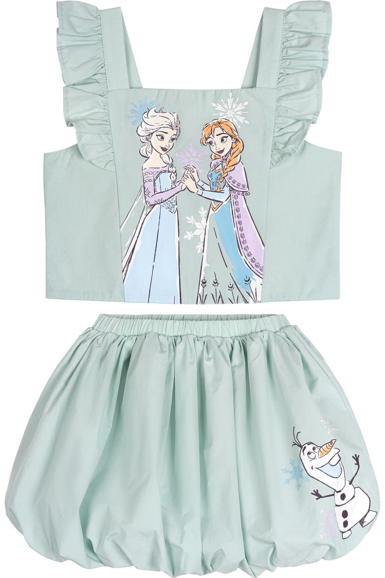 Frozen Sleeveless 2-Piece Tank Top and Bubble Skort Set, Main, color, Frozen Surf Spray