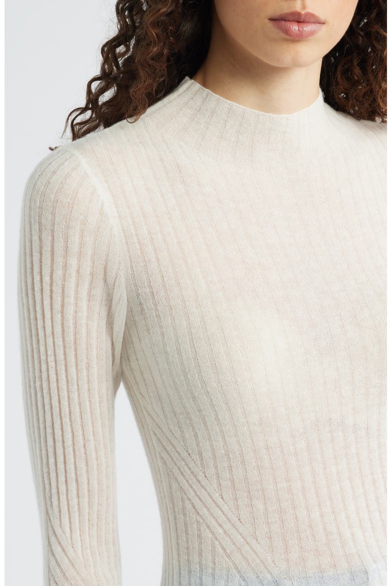 Mock Neck Sweater, Alternate, color, OPEN WHT