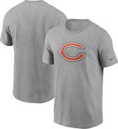 Nike Men's Nike Heathered Gray Chicago Bears Primary Logo T-Shirt