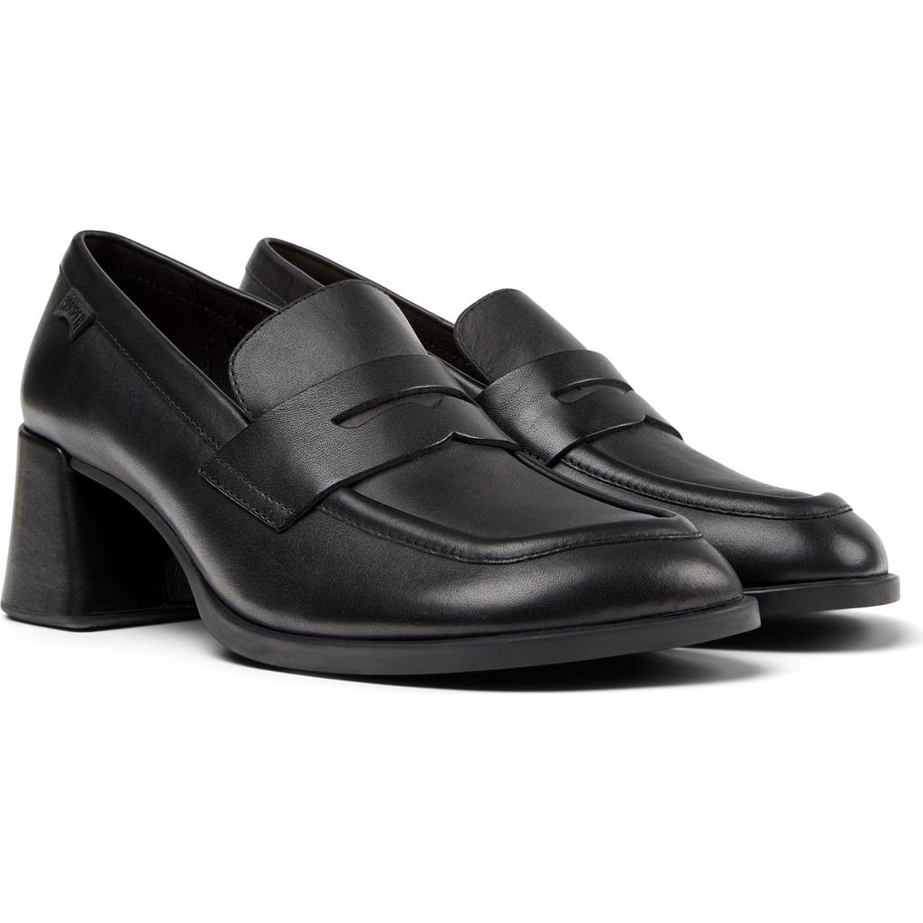 Camper 65mm Kora Leather Loafers In Black