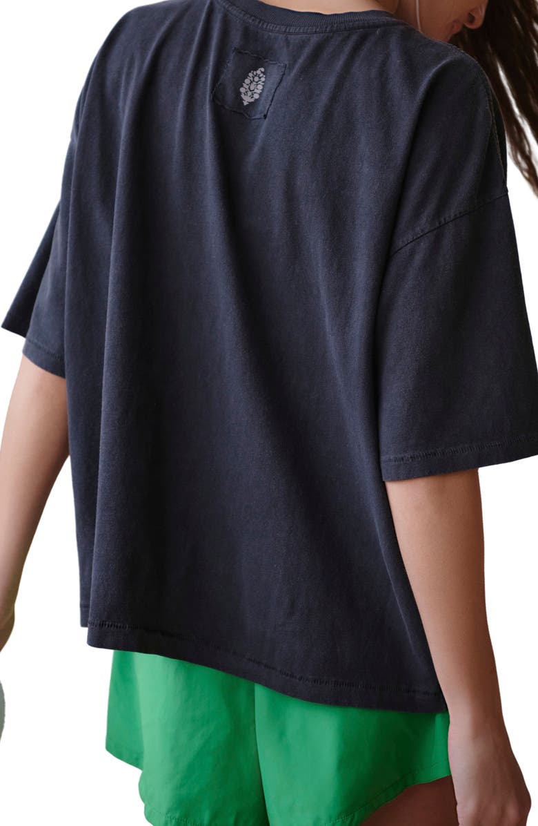 Free People FP Movement Tackle Cotton T-Shirt, Alternate, color, Black