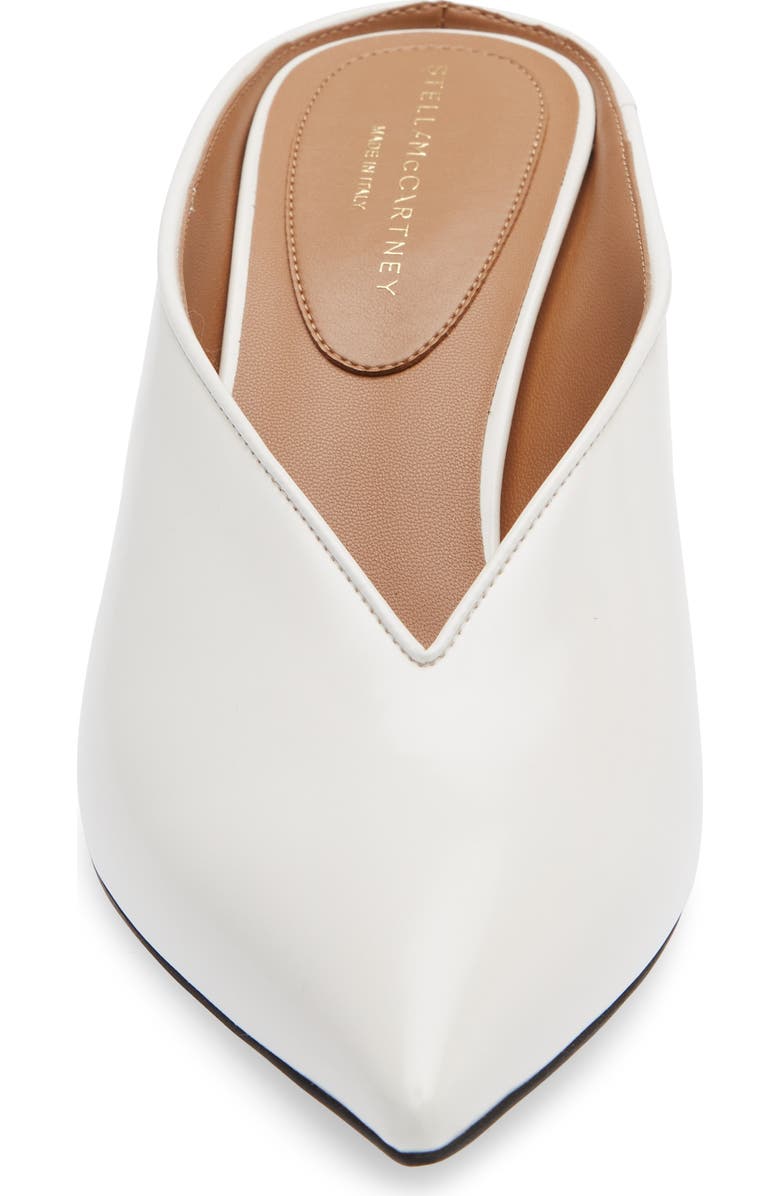 Stella McCartney Brushed Pointed Toe Mule Pump, Alternate, color, White