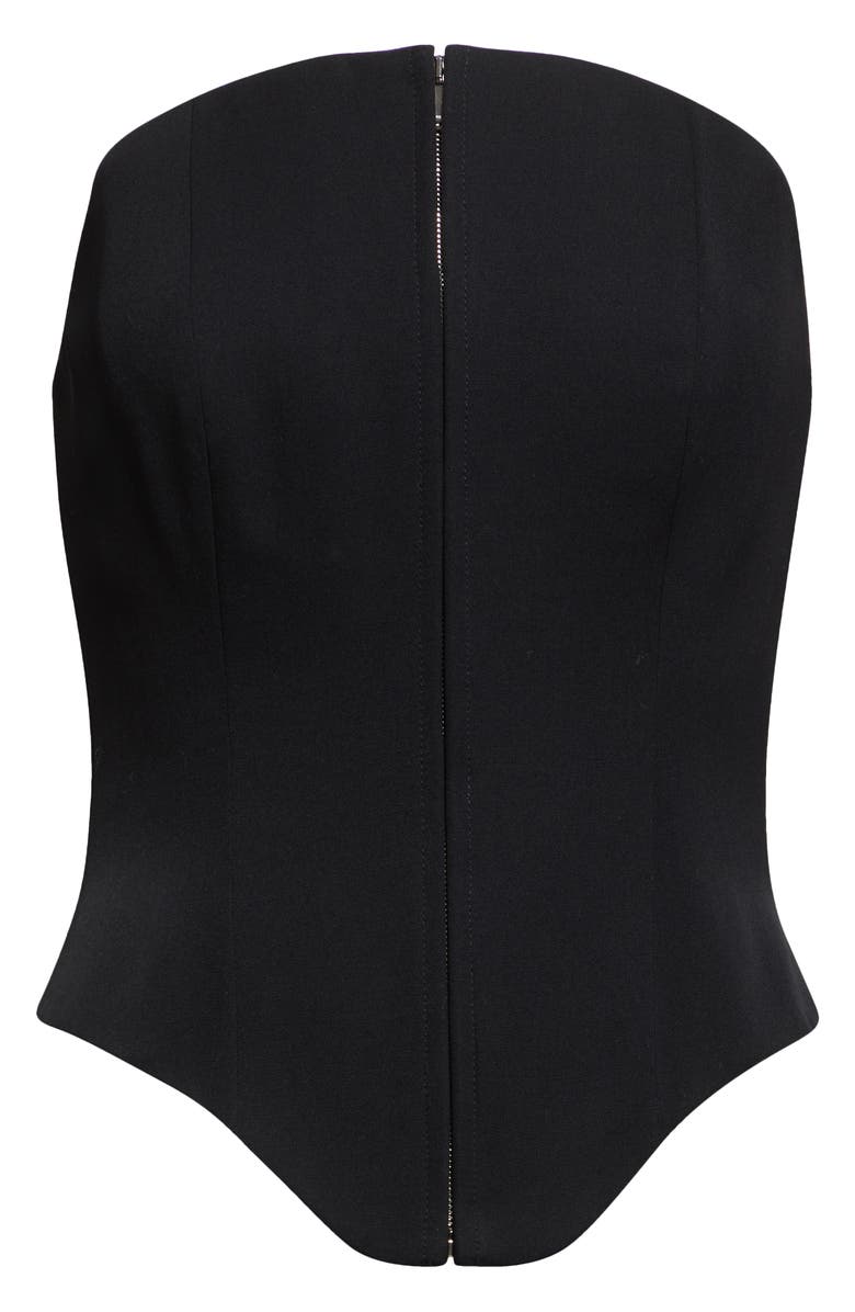 McQueen Strapless Wool Corset Top, Alternate, color,