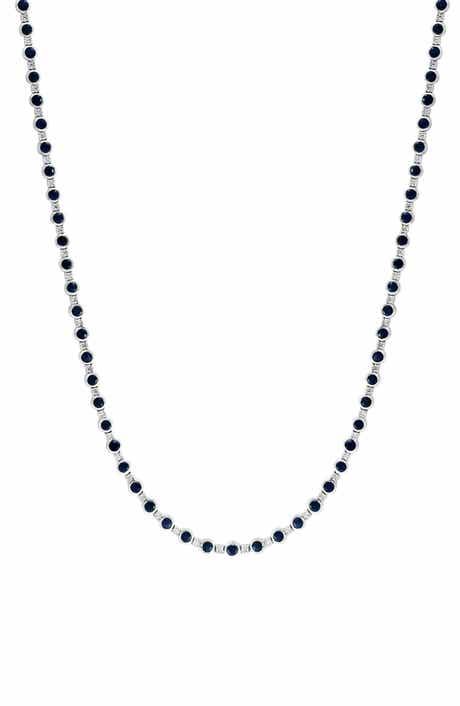 EFFY Diamond & Blue Sapphire Chain Necklace
