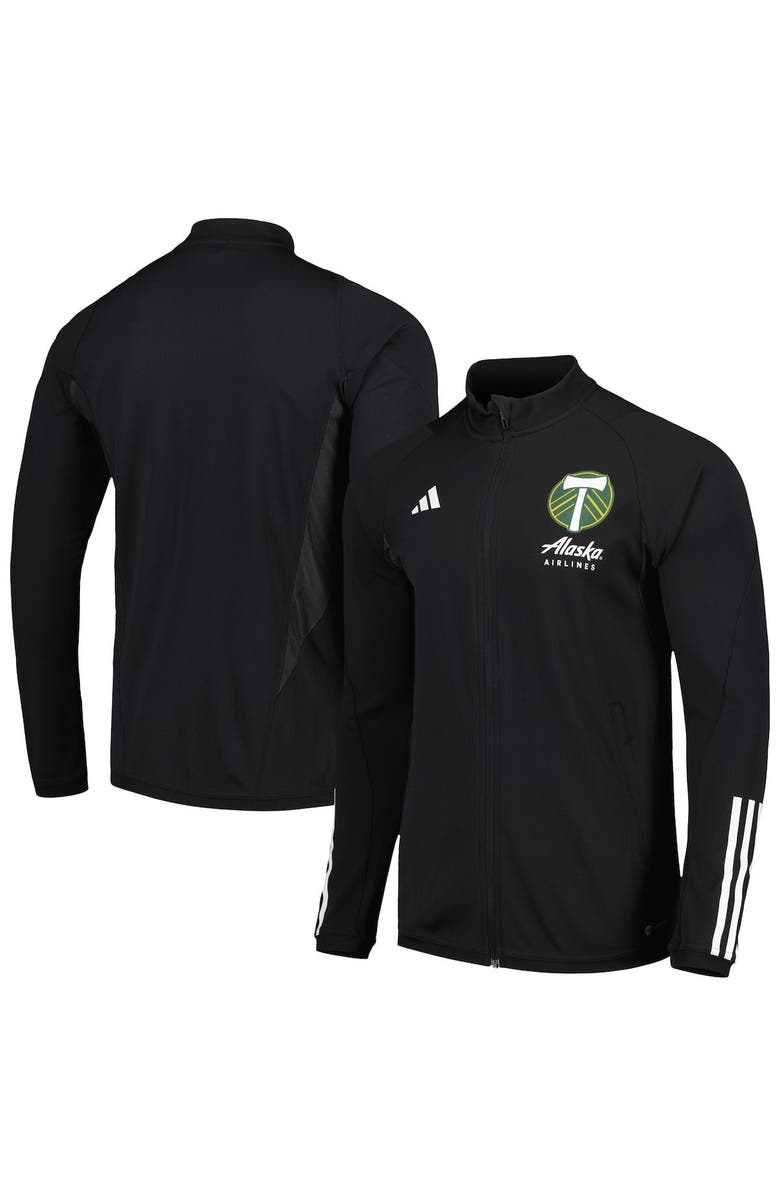 adidas Men's adidas Black Portland Timbers 2023 On-Field AEROREADY Full-Zip Training Top, Main, color,
