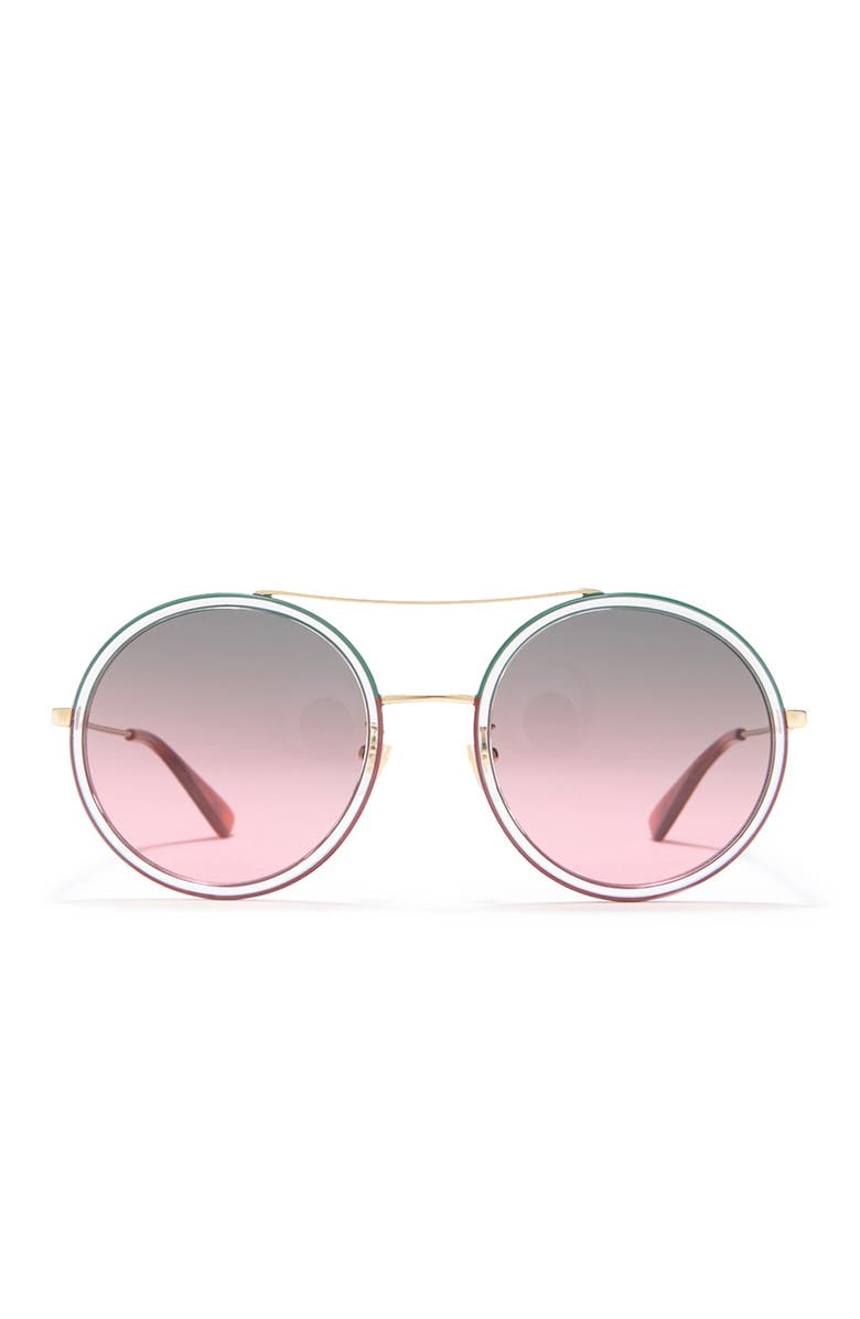 Gucci 56mm Round Sunglasses, Alternate, color,