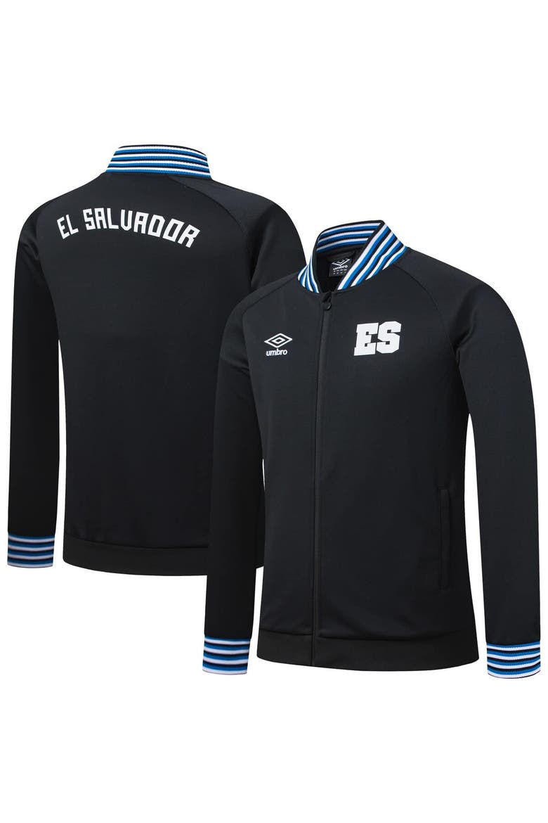 Men's Umbro  Black El Salvador National Team Presentation Raglan Full-Zip Jacket, Main, color, Black