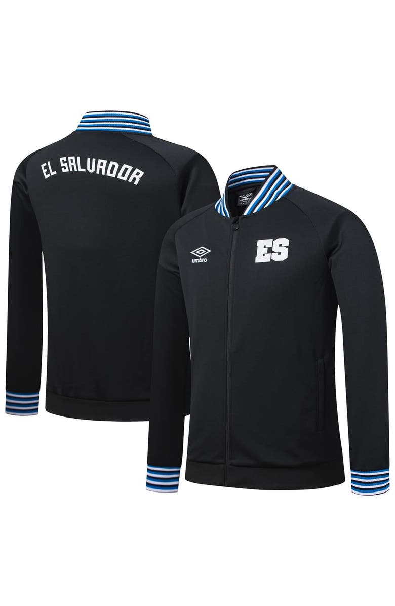 Umbro Men's Umbro Black El Salvador National Team Presentation Raglan Full-Zip Jacket, Main, color, Black