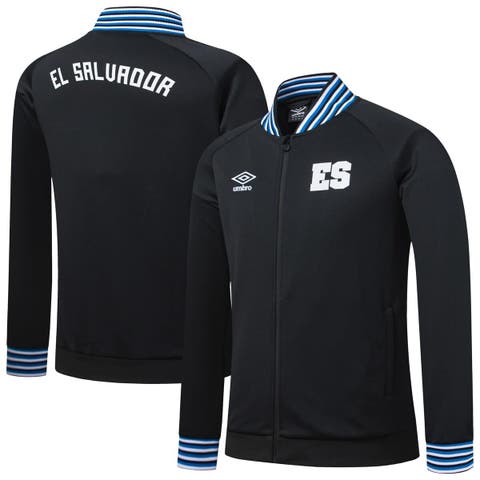 Men
s Umbro  Black El Salvador National Team Presentation Raglan Full-Zip Jacket