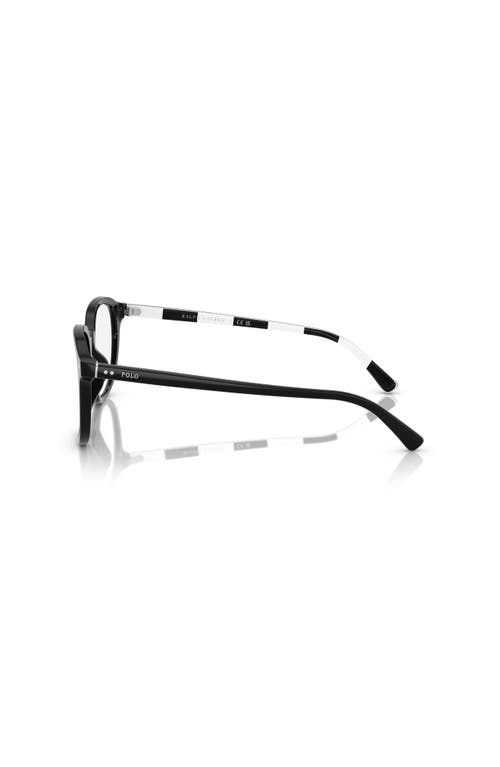 Polo Ralph Lauren 52mm Round Optical Glasses In Black